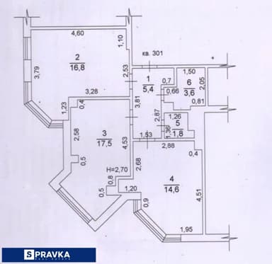 2-комнатная квартира по адресу ул. Разумовская (площадь 60 м²) - Atlanta.ua - imageAlt 36