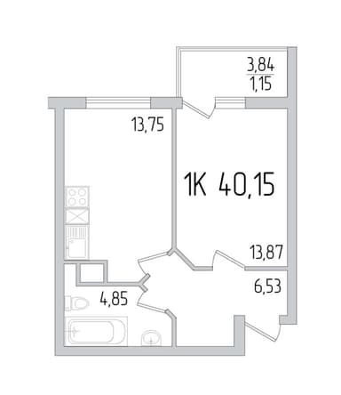 1-кімнатна квартира за адресою (площа 40 м²) - Atlanta.ua - фото 30