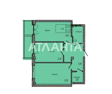 2-кімнатна квартира за адресою (площа 75 м²) - Atlanta.ua - фото 28
