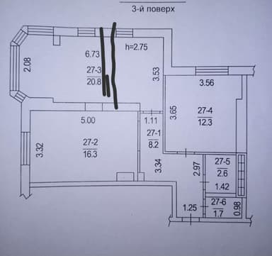 3-кімнатна квартира за адресою (площа 62 м²) - Atlanta.ua - фото 42