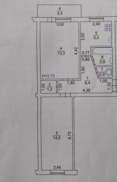 2-комнатная квартира по адресу (площадь 46 м²) - Atlanta.ua - imageAlt 26