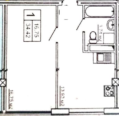 1-комнатная квартира по адресу ул. Гераневая (площадь 34,4 м²) - Atlanta.ua - imageAlt 12
