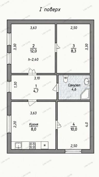 3-комнатная квартира по адресу ул. Гимназическая (площадь 43 м²) - Atlanta.ua - imageAlt 28