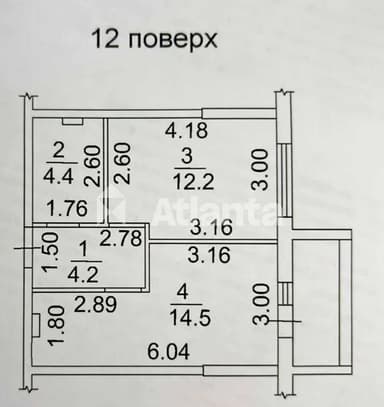 1-комнатная квартира по адресу ул. Спортивная (площадь 39 м²) - Atlanta.ua - imageAlt 40
