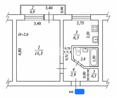 1-комнатная квартира по адресу 7-я улица (площадь 31 м²) - Atlanta.ua - imageAlt 33