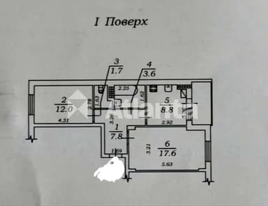 2-кімнатна квартира за адресою (площа 53,7 м²) - Atlanta.ua - фото 10