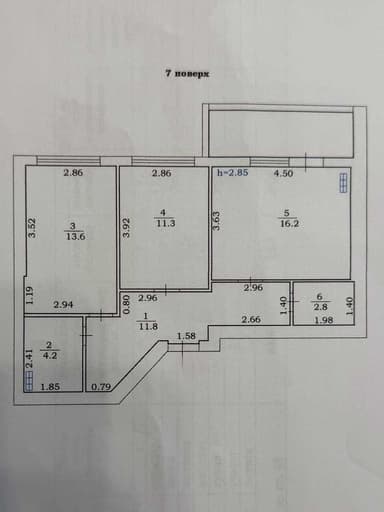 2-комнатная квартира по адресу (площадь 63,6 м²) - Atlanta.ua - imageAlt 26