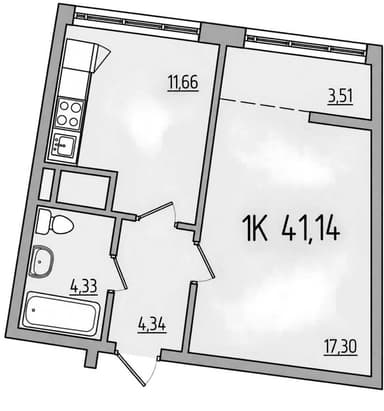 1-комнатная квартира по адресу Компасный пер. (площадь 41 м²) - Atlanta.ua - фото 22