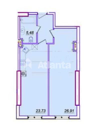 1-комнатная квартира по адресу ул. 10 апреля (площадь 61,3 м²) - Atlanta.ua - imageAlt 30