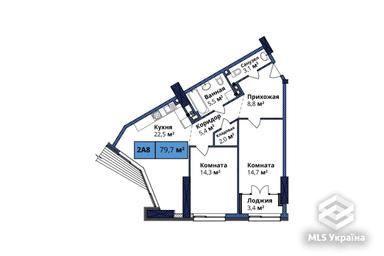 1-кімнатна квартира за адресою Берестейський проспект (площа 78 м²) - Atlanta.ua - фото 8