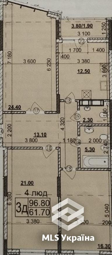 1-кімнатна квартира за адресою вул. Кармелюка Устима (площа 99 м²) - Atlanta.ua - фото 16