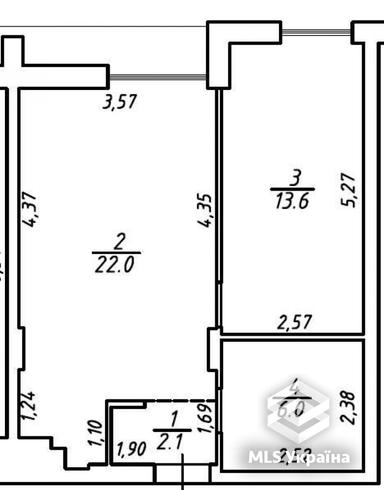 1-кімнатна квартира за адресою вул. Героїв Крут (площа 43 м²) - Atlanta.ua - фото 28