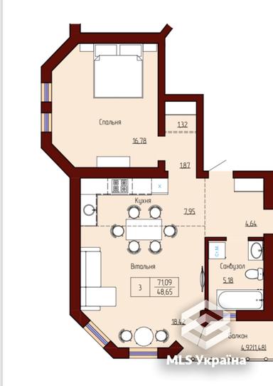 1-room apartment apartment by the address (area 58 m²) - Atlanta.ua - photo 32