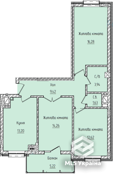 1-кімнатна квартира за адресою вул. Науки (площа 80 м²) - Atlanta.ua - фото 21