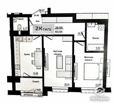1-room apartment apartment by the address st. Rivnenska (area 64 m²) - Atlanta.ua - photo 3