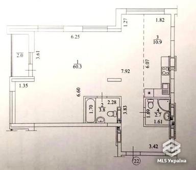 1-комнатная квартира по адресу Оболонский просп. (площадь 80 м²) - Atlanta.ua - фото 49