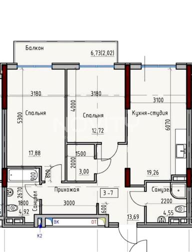 2-комнатная квартира по адресу ул. Обильная (площадь 78 м²) - Atlanta.ua - фото 30