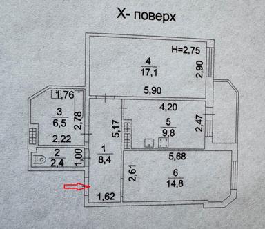 2-комнатная квартира по адресу ул. Вильямса ак. (площадь 62,6 м²) - Atlanta.ua - фото 22