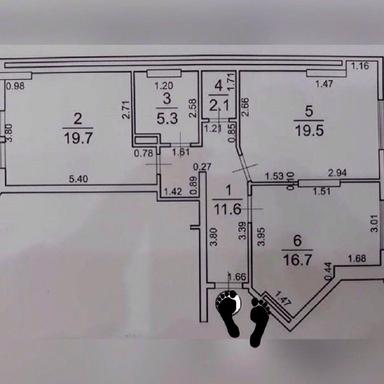 2-комнатная квартира по адресу ул. Массив №20 (площадь 74 м²) - Atlanta.ua - фото 6