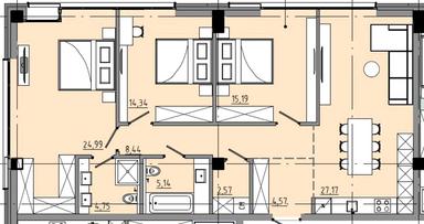 3-комнатная квартира по адресу ул. Mock (площадь 111,6 м²) - Atlanta.ua - фото 11