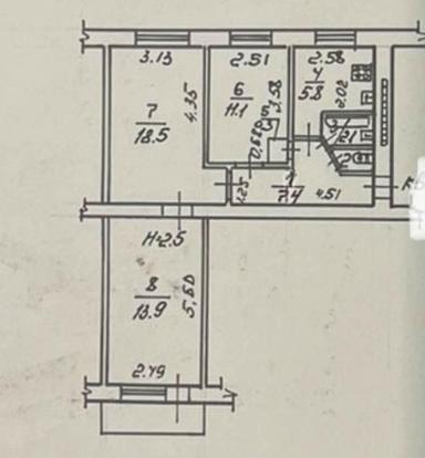 3-комнатная квартира по адресу (площадь 60,7 м²) - Atlanta.ua - фото 18