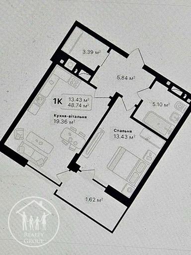 1-комнатная квартира по адресу (площадь 49 м²) - Atlanta.ua - фото 12