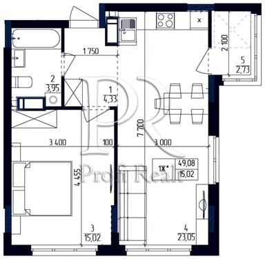 1-кімнатна квартира за адресою вул. Гузара Любомира пр-т (площа 51 м²) - Atlanta.ua - фото 28