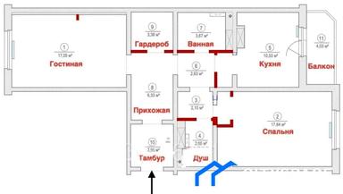 2-кімнатна квартира за адресою вул. Донця (площа 70 м²) - Atlanta.ua - фото 26