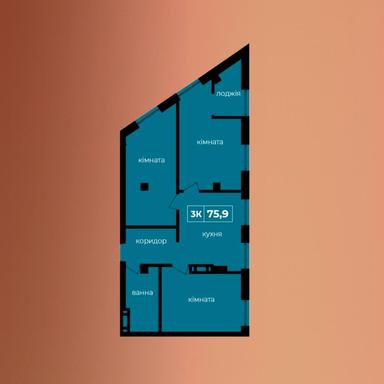 3-rooms apartment apartment by the address st. Entuziastiv (area 75,9 m²) - Atlanta.ua - photo 56