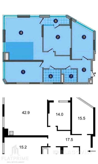 3-кімнатна квартира за адресою (площа 124,7 м²) - Atlanta.ua - фото 14