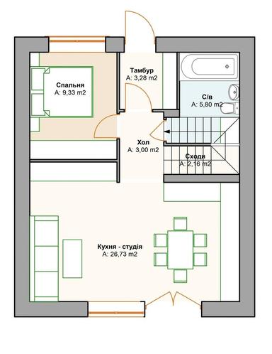 House by the address (area 100 m²) - Atlanta.ua - photo 13