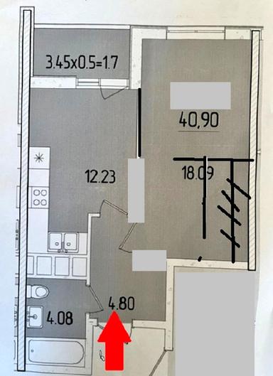 1-комнатная квартира по адресу ул. Краснова (площадь 41 м²) - Atlanta.ua - фото 22
