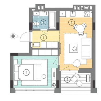 1-room apartment apartment by the address (area 45,7 m²) - Atlanta.ua - photo 24