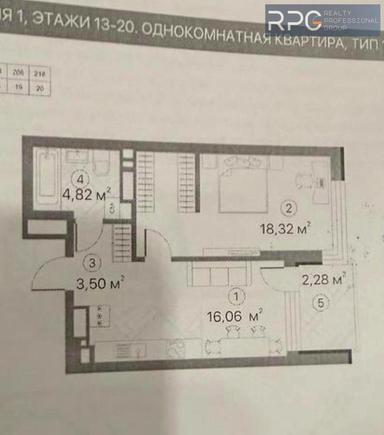 1-кімнатна квартира за адресою вул. Олександра Олеся (площа 50,1 м²) - Atlanta.ua - фото 21