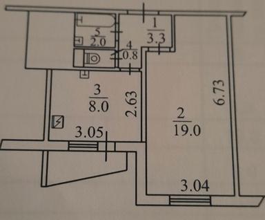 1-кімнатна квартира за адресою (площа 34 м²) - Atlanta.ua - фото 18