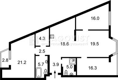 Багатокімнатна квартира за адресою вул. Кубанська (площа 116 м²) - Atlanta.ua - фото 31