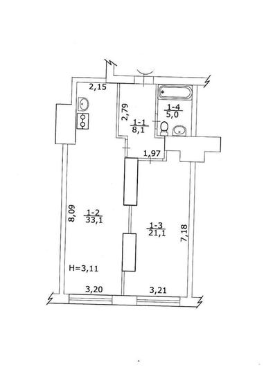 1-комнатная квартира по адресу ул. Лабораторная (площадь 67 м²) - Atlanta.ua - фото 25