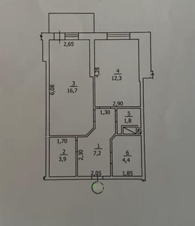 2-rooms apartment apartment by the address st. Zhabotinskogo Proletarskaya (area 47,5 m²) - Atlanta.ua - photo 17