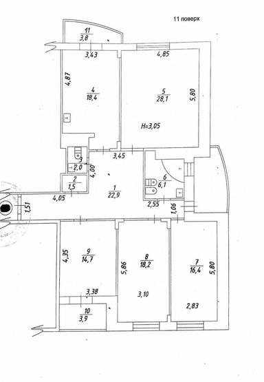 Багатокімнатна квартира за адресою вул. Предславинська (площа 140 м²) - Atlanta.ua - фото 35