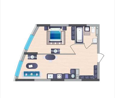 1-комнатная квартира по адресу ул. Багговутовская (площадь 44,7 м²) - Atlanta.ua - фото 8
