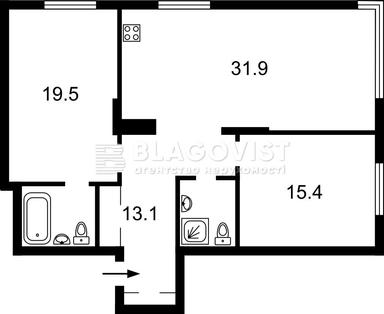 2-кімнатна квартира за адресою вул. Річкова (площа 89,7 м²) - Atlanta.ua - фото 34