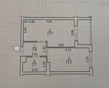 1-комнатная квартира по адресу ул. Мироновская (площадь 38,1 м²) - Atlanta.ua - фото 20