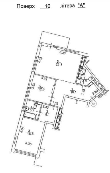 2-комнатная квартира по адресу Бажана пр. (площадь 91,5 м²) - Atlanta.ua - фото 10