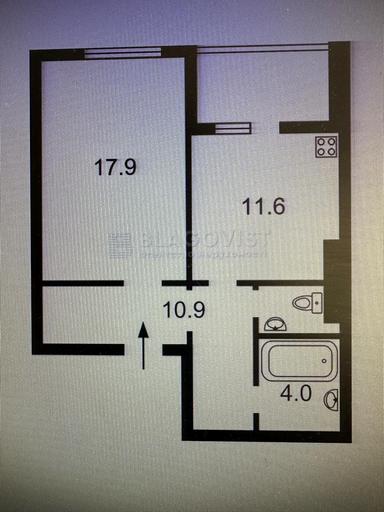 1-комнатная квартира по адресу (площадь 48,7 м²) - Atlanta.ua - фото 22