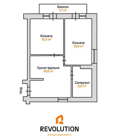 2-комнатная квартира по адресу ул. Нижний Вал (площадь 59,3 м²) - Atlanta.ua - фото 27