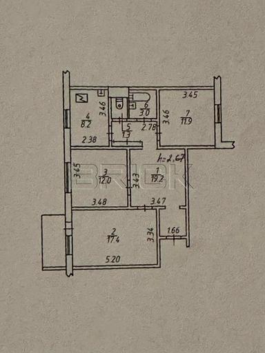 3-комнатная квартира по адресу ул. Ушакова Николая (площадь 74,5 м²) - Atlanta.ua - фото 56