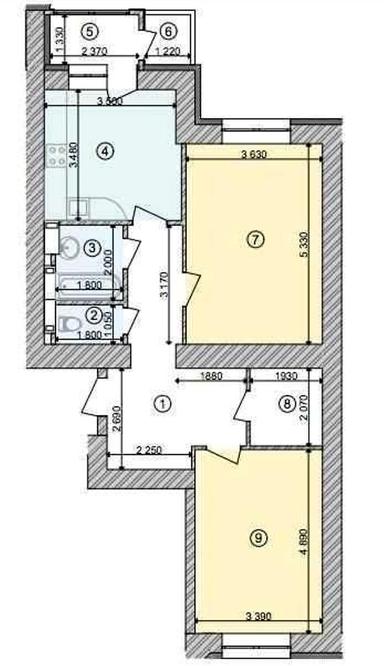 2-кімнатна квартира за адресою (площа 73 м²) - Atlanta.ua - фото 6