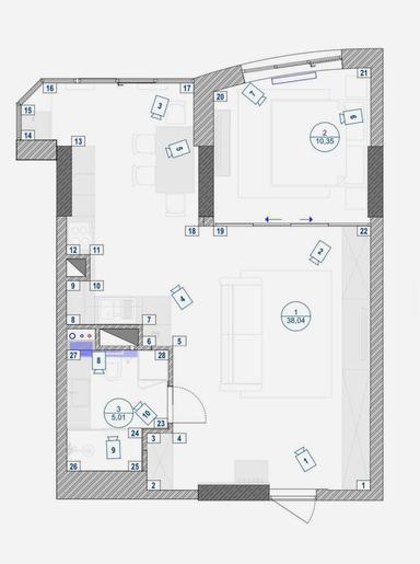 1-кімнатна квартира за адресою (площа 51 м²) - Atlanta.ua - фото 44