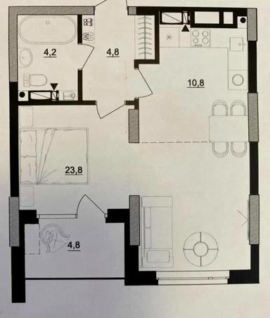 1-кімнатна квартира за адресою вул. Березняківська (площа 46,2 м²) - Atlanta.ua - фото 21
