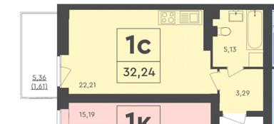 1-room apartment apartment by the address st. Anatoliya Lutsenka (area 32,2 m²) - Atlanta.ua - photo 16